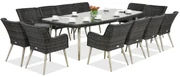 Exclusieve dining tuinset met grote tafel Córdoba voor 12 personen Garden Point antraciet