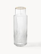 Mondgeblazen karaf Aleo met gouden rand, 1 L