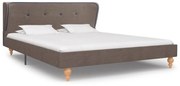 vidaXL Bedframe stof taupe 135x190 cm