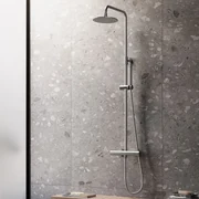 Saniclear Exclusive volledig 304 RVS regendouche opbouw 30cm met staafhanddouche