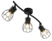 Moderne plafondspot zwart 63 cm 3-lichts verstelbaar - Botu