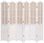 vidaXL Kamerscherm met 6 panelen 210x165 cm stof wit