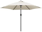 vidaXL Parasol met stalen paal 3 m zandwit