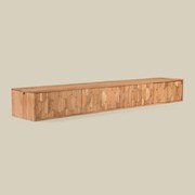 Hangend Tv-meubel Donker Hout Motief 200 Cm - 200x35x25cm.