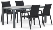 Tuinset 4 personen 180 cm Aluminium/textileen Grijs Osmen Joliet/Yoko
