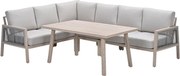 Garden Impressions San Capri lounge dining set 5-delig links - light oak look