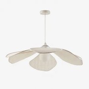 Benavid Hanglamp Plafond Ø100 Cm & Linnen En Katoen Beige – Crème - Sklum