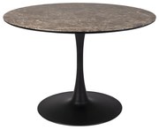 Ronde Eettafel Bruin Marmer - 110 X 110cm.