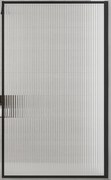 Saqu Faye inloopdouche incl. antikalk 120x200cm ribbelglas mat zwart