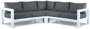 Hoek loungeset 5 personen Aluminium Wit Lifestyle Garden Furniture Luca