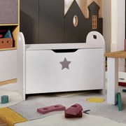 vidaXL Kinderopbergbankje 62x40x46,5 cm MDF wit