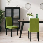 vidaXL Eetkamerstoelen 2 st fluweel lichtgroen