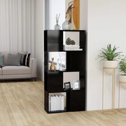 vidaXL Boekenkast/kamerscherm 60x24x124,5 cm hoogglans zwart