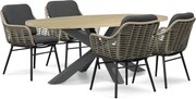 Tuinset 4 personen 200 cm Rope Grijs Coco Antoni/Brookline