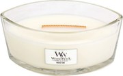 WoodWick geurkaars - Ellipse HearthWick Flame - White Teak