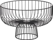 Zwarte Metalen Fruitmand op Standaard - 28 cm