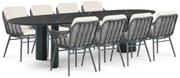Tuinset 8 personen 300 cm Aluminium/rope Grijs Coco Antoni/Weave