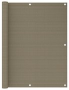 vidaXL Balkonscherm 120x300 cm HDPE taupe