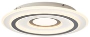 Design plafondlamp wit met donkergrijs rond incl. LED dimbaar - Taylor