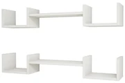 Homemania Wandschap Life 107,2x22x17 cm wit