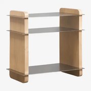 Pack Van 2 Nachtkastjes 55x40 Cm Van Mangohout En Staal Tokyo Mangohout - Sklum