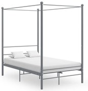 vidaXL Hemelbedframe metaal grijs 120x200 cm