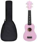 vidaXL Ukuleleset met tas voor kinderen sopraan 21'' roze