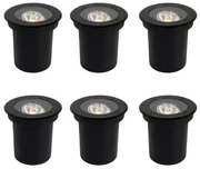 Set van 6 Moderne buiten grondspots zwart AR70 verstelbaar IP65 - Delux Modern GU10 IP65 Buitenverlichting