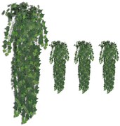 vidaXL Kunststruiken klimop 4 st 90 cm groen