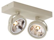 Moderne plafondspot beige G9 rond draai- en kantelbaar 2-lichts - Go