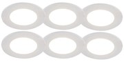 Set van 6 inbouwspots wit incl. LED 3-staps dimbaar IP65 - Blanca