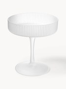 Mondgeblazen champagneglazen Ripple met reliëfpatroon, 2-delig