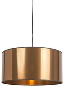 Eettafel / Eetkamer Art Deco hanglamp wit met koperen kap 50 cm - Combi 1 Modern E27 rond Binnenverlichting Lamp