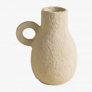 Decoratieve Vaas Van Papier-maché Delores Beige – Crème - Sklum