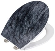 Wenko Embossed softclose toiletzitting Slate Rock