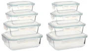 vidaXL Voedselopbergers 8 st glas
