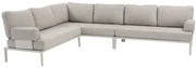 Hong Kong hoek loungeset 3 delig aluminium latte zand