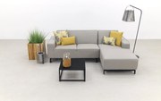 Boavista/Toronto loungebank chaise longue - Nature Grey - 3-delig - links