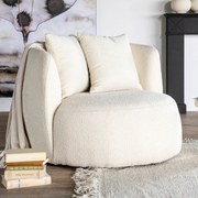 Eleonora Louis Ronde Boucle Fauteuil Beige