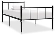 vidaXL Bedframe metaal zwart 90x200 cm