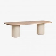 Rechthoekige Tuin Tafel 270x110 Cm Van Acaciahout Bogota Lichte Acaciekleur & Beige Tapioca - Sklum