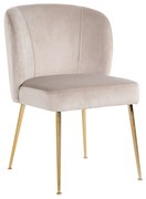 Richmond Interiors Cannon Luxe Eetkamerstoel Khaki Velvet Met Goud