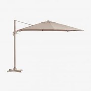 Parasol 295x295 Cm In Stof En Aluminium Hydra Moka Bruin - Sklum
