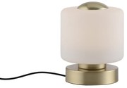 Tafellamp messing incl. LED 3-staps dimbaar met touch - Mirko Modern rond Binnenverlichting Lamp