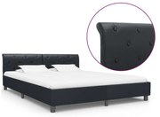 vidaXL Bedframe kunstleer zwart 180x200 cm