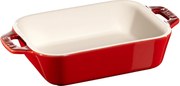 Staub Ceramique Ovenschaal 14 cm, Rechthoekig, Kersenrood - Ceramique - Staub