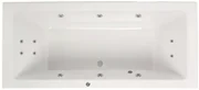 Lambini Designs Cube bubbelbad 170x75cm elektronisch 6+4+2 hydrojets chroom