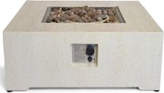 Happy Cocooning Estate vuurtafel vierkant 88x88xH36 cm travertine
