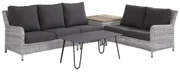 4 Seasons Outdoor | Indigo hoekbank 3 zitter rechts met cool bijzettafel  Loungeset     weerbestendig
