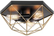 Plafondlamp APP1094-3C zwart goud